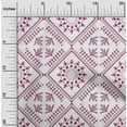 thumbnail image 2 of oneOoneRayonMaroonFabricAsianFloralBlockSewingFabricByTheYardPrintedDiyClothingSewingSupplies56InchWide, 2 of 4