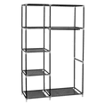 thumbnail image 7 of Tcbosik Portable Closet Wardrobe with Non-Woven Fabric Cover, 64"H Clothing Organizer with Side Pocket, Hanging Rod and Storage Shelves for Bedroom, Easy Assembly, Black, 7 of 7