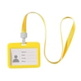 thumbnail image 1 of WHEANG Business Card Holder Double-Sided Transparent Employee Work Card Holder Employee Plastic Id Card One Size Yellow, 1 of 2