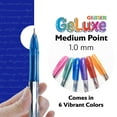 thumbnail image 4 of BAZIC GeLuxe Gel Ink Roller Pen, Assorted Glitter Colors, 1.0 mm Medium Point (6/Pack), 24-Pack, 4 of 7