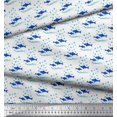thumbnail image 3 of Soimoi polyester Crepe Fabric Waves,Bubbles & Fish Ocean Print Fabric by Yard 42 Inch Wide, 3 of 3