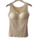 thumbnail image 1 of Ropa interior chaleco térmico Top sin mangas tanque cálido invierno mujeres cuerpo delgado con cojín en el pecho, 1 of 5