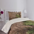 thumbnail image 2 of Ambesonne Antlers Quilted Coverlet 2 Pcs, Evergreen Branch Deer, Twin Size, Fern Green Umber, 2 of 4