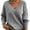 Gray, variant on ZQUUVOU Women's Fall Sweaters Knitted Long Sleeve Ribbed Trendy Casual V Neck Oversized Pullover Sweaters Pink