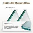 thumbnail image 5 of For 56-60 inches *76 inches Frameless Double Sliding Shower Door , 3/8 inches (10mm) Thick SGCC Tempered Glass Door, Reversible Installation, No Soft-Close, 5 of 9