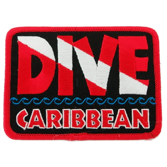Dive Caribbean Embroidered Iron-on Scuba Diving Patch