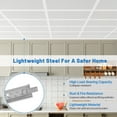 thumbnail image 6 of LooYee 10 PCS 24 Inch Cross Tee Drop Ceiling Grid White, 2 Ft Galvanized Steel Rust & Fire Resistance, Ceiling Grid Cover for Basement Living Room Garage Kitchen Bathroom, Cover 33 Sq.Ft, 6 of 7
