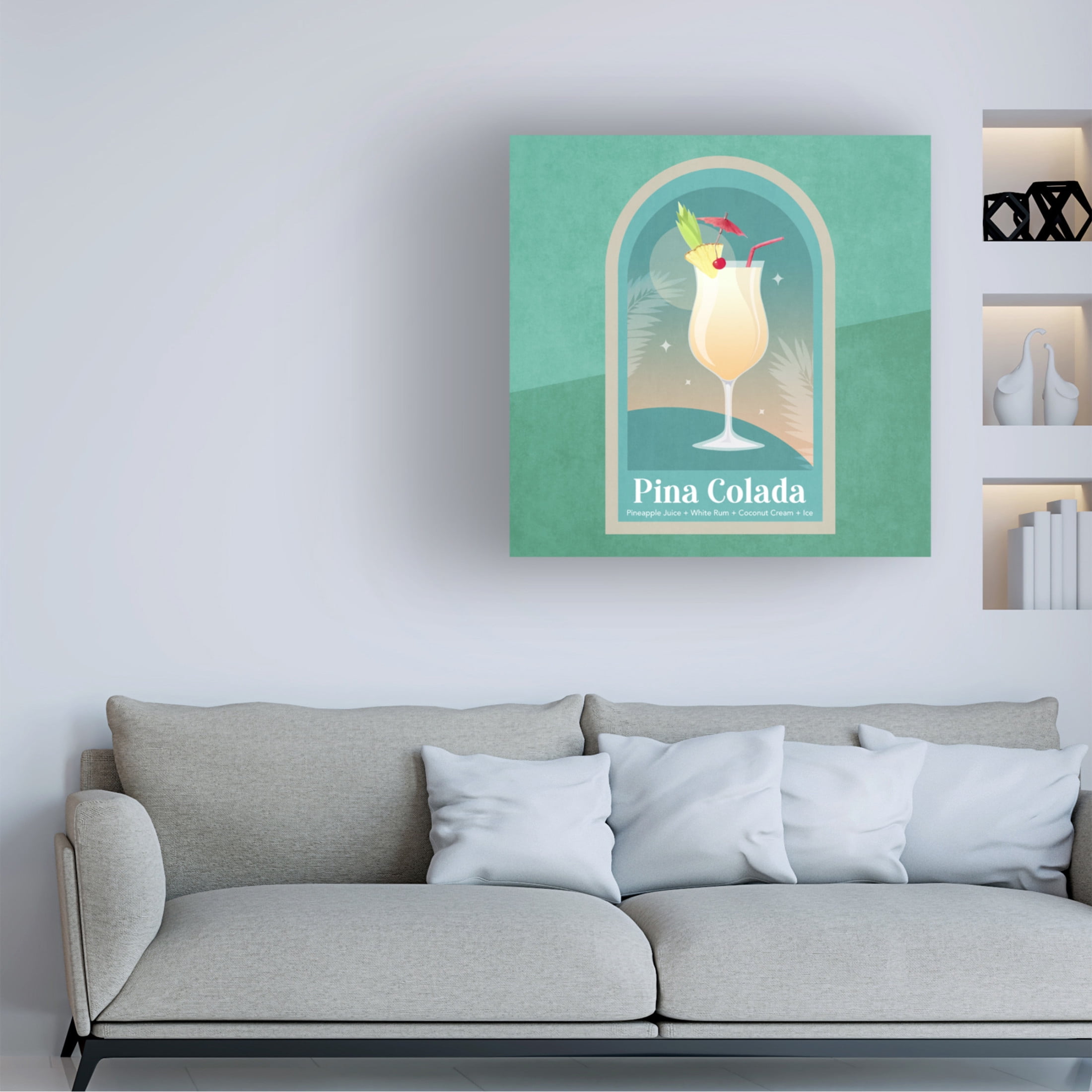 Trademark Fine Art Emel Tunaboylu Kokteyl Pina Colada Canvas Wall Art