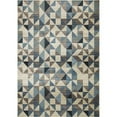 thumbnail image 1 of HomeRoots 475244 Tapis Moderne 5 x 8 Pi. Bleu & Beige avec Diamants Emboîtés, 1 of 1