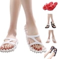 thumbnail image 3 of Qarigey Verano Mujer Señoras Playa Chanclas Zapatillas Planas Sandalias de Masaje Zapato Calzado, 3 of 6