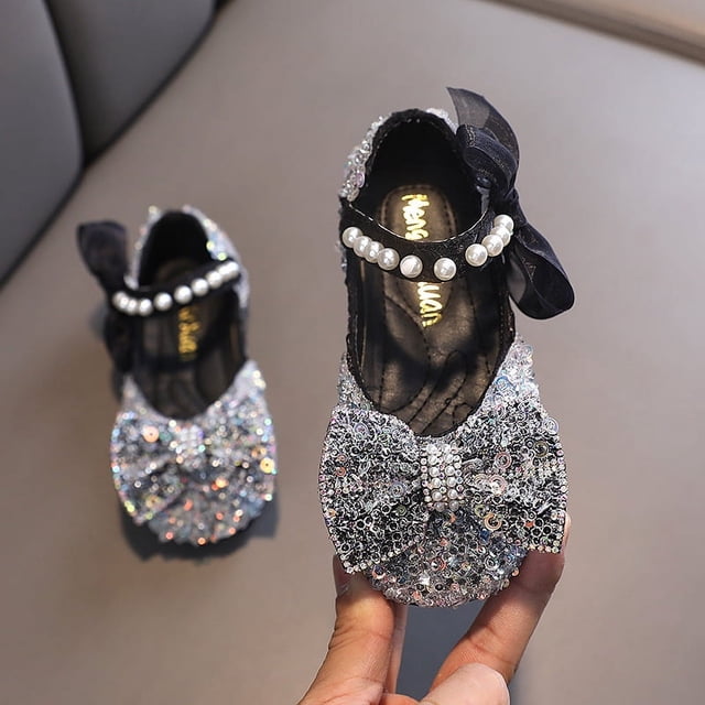 Zapatos de cuero para niñas pequeñas y grandes de princesa de otoño, zapatos de baile