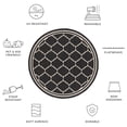 thumbnail image 5 of Safavieh Courtyard Amy Geometric Indoor/Outdoor Area Rug, Black/Creme, 6'7" x 6'7" Round, 5 of 9