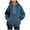 Blue, variant on Women's Basic Hoodie Fall Winter Trendy Hooded Sweatshirt with Pockets Pullover Top