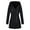 Black, variant on Patlollav Women's Warm Slim Jacket Thick Overcoat Winter Outwear Hooded Zipper Coat