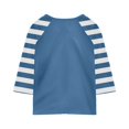 thumbnail image 4 of Xyxonk Girls Color Block Printed 3/4 Sleeve Shirt Plain Tshirt Kids Crewneck Knit Size 10-12 Cute Girls Tops Tween Girls Clothes Trendy Summer Outfits Girls Clothes 12 Blue 120, 4 of 5