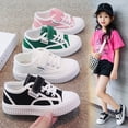 thumbnail image 2 of Zapatos de lona para niñas, zapatos de primavera y otoño para niños, zapatos de tabla para niñas de tamaño mediano y grande, zapatos de tela para niños, suela suave informal, 2 of 5