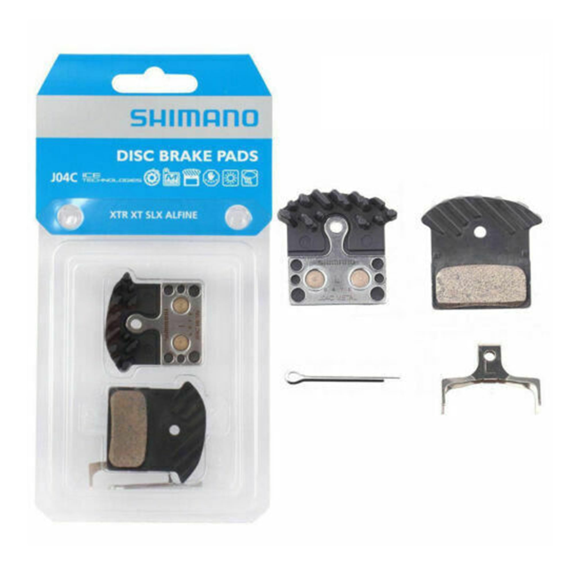 SHIMANO J04C Metallic Brake Pads For XTR, XT, SLX, And ALFINE Disc Brakes