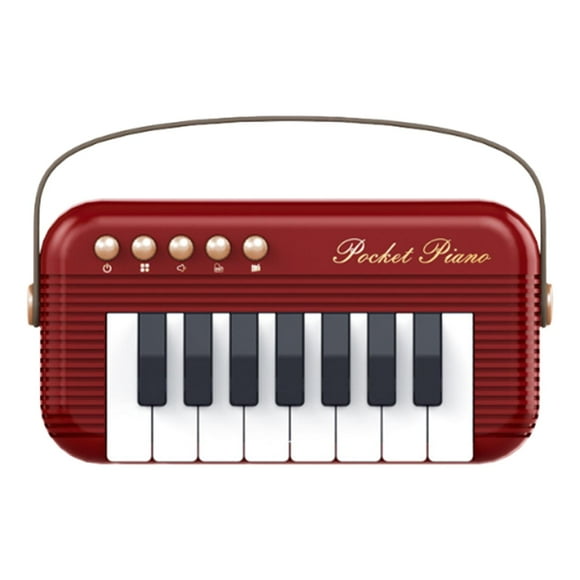 Teclado de piano para niños, regalo de cumpleaños, mini piano, instrumento educativo musical, juguete para niños de 4, 5 y 6 años. Rojo