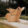 thumbnail image 7 of Cheers.US Wooden Puzzle Figurine, Cute Animal Family Day Gift Beautiful Animal Figurine Bear Decor, Wooden Desktop Ornament Mother and Child Crafts Wood Elephant Statue for Mother's Day, 7 of 7