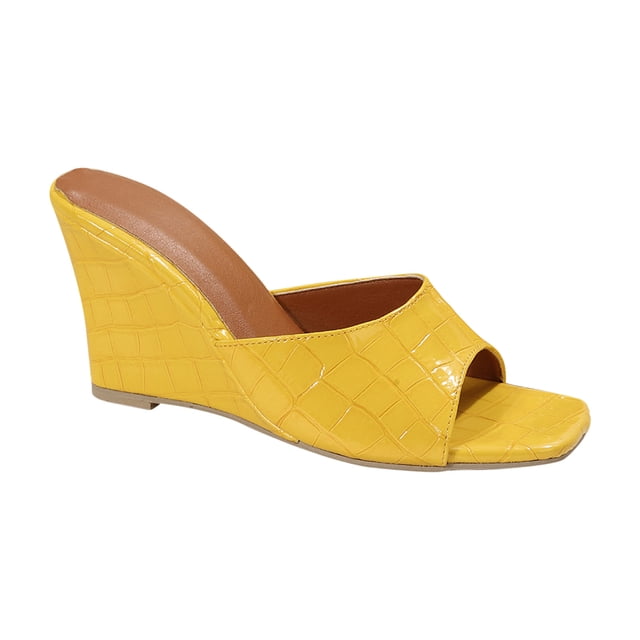 KIHOUT Summer Womens Sandals, New Sloping Heels for Ladies Casual Wearing Sandals, Retro Open Toe Slippers