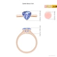 thumbnail image 4 of ANGARA Natural Trillion 1.8 ct Tanzanite Solitaire Engagement Ring in 14K Rose Gold for Women (Size-8mm) | December Birthstone, Birthday, Anniversary, Jewelry Gift for Women | Natural Tanzanite Ring, 4 of 9