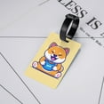 thumbnail image 5 of PAYOHTO Luggage Tags for Suitcases Shiba Inu Dog Holding Hot Coffee Cup PVC Lable for Travel Bag, 5 of 7