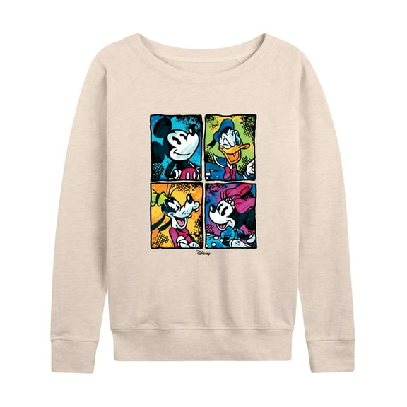 Disney - Mickey Friends Urban Grid - Women's Lightweight French Terry Long Sleeve Shirt