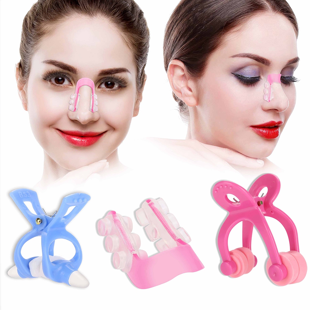 OTVIAP 3Pcs Nose Shaper Massager Clip + Straightening Beauty Clip