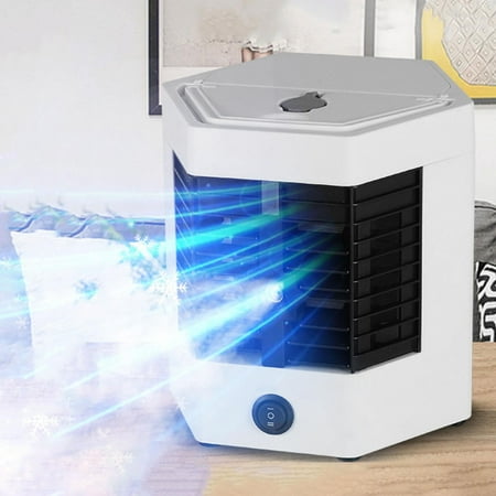 

VSSSJ Portable USB Air Conditioners Personal Evaporative Air Cooler with 2 Wind Speeds Touch Screen Small Air Conditioner Fan Desktop Cooling Fan for Room Bedroom Office Camping