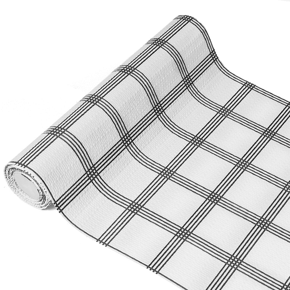 ICERUN Shelf Liner,Cut As Needed Cabinet Liner,No Waste Drawer Liner,Black Square