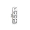 thumbnail image 2 of Real 14kt White Gold Diamond and Citrine/Pink Tourmaline Flower Chain Slide; for Adults and Teens; for Women and Men, 2 of 3