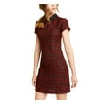 thumbnail image 3 of MAISON JULES Womens Red Printed Sleeveless Short Shift Party Dress Size: XXL, 3 of 4