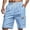 Light Blue, variant on Havenre Mens Linen Cargo Shorts Casual Drawstring Elastic Waist Baggy Shorts Relaxed Fit Summer Beach Short Pants with Multi-Pockets Khaki L