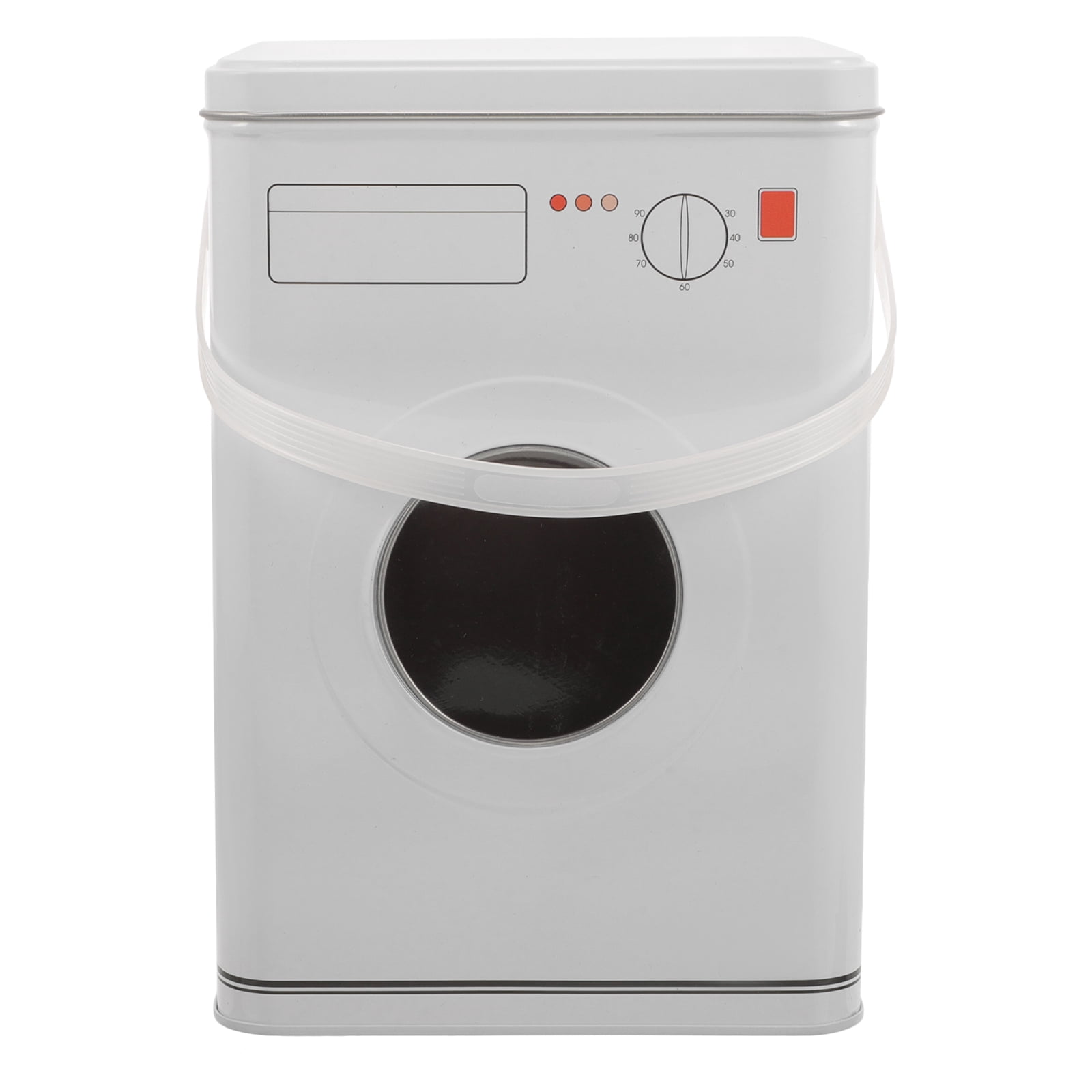 Large Capacity Laundry Detergent Powder Container, Washing Machine Shaped Metal Storage Box for and Cleaning Supplies