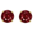 thumbnail image 1 of Precious Stars 14K Yellow Gold Cubic Zirconia 4-mm Birthstone Screwback Earring Studs-January, 1 of 5