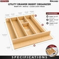 thumbnail image 3 of Rev-A-Shelf Natural Maple Right Size Utensil Drawer Insert, 16 1/4"x19 1/2", 3 of 10