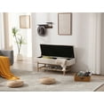 thumbnail image 3 of Dayalane Entryway Storage Bench, Wood Modern Indoor Foyer, Bench with Cushioned Seat Storage, Beige, 3 of 9