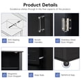 thumbnail image 3 of Tall Bathroom Cabinet, Freestanding Storage Cabinet with Two Drawers and Adjustable Shelf, Bathroom Organizer Floor Cabinet for Small Space, 3 of 8