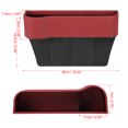 thumbnail image 3 of Coche Asiento Hueco Almacenamiento Caja Organizar PU Cuero Conductor Lado Rojo, 3 of 7