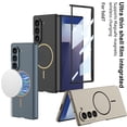 thumbnail image 4 of Allytechgroup Galaxy Z Fold 7 Case Compatible with Mag-safe, Rugged Slim Plastic Cover with Tempered Glass Screen Protector, Wireless Charging, Shockproof Dustproof Card Slot Holder, Darkgreen, 4 of 12