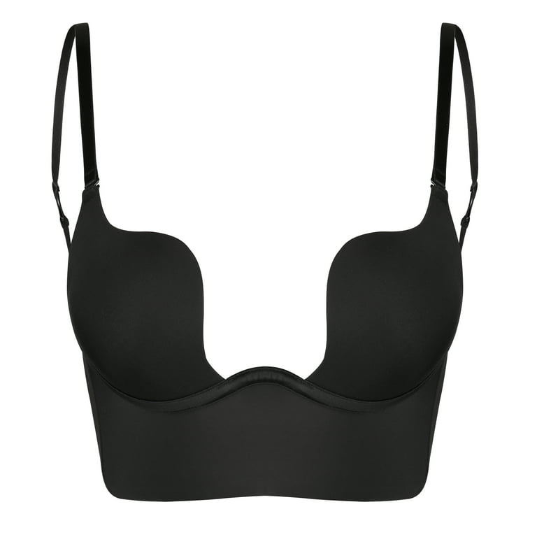 Buy PrettyCat Padded Wired Push-Up Plunge Bra - Black at Rs.899 online