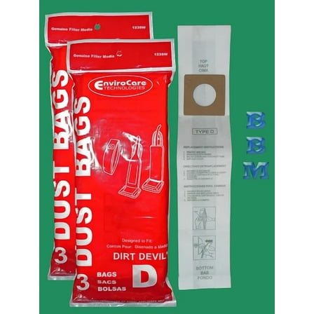 6 Royal Dirt Devil Type D 3670075001 3670147001 3-670148-001 Vacuum Cleaner Bag