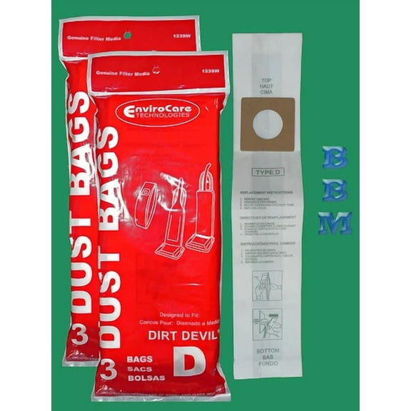 6 Royal Dirt Devil Type D 3670075001 3670147001 3-670148-001 Vacuum Cleaner Bag