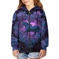 thumbnail image 3 of Uourmeti Love Heart Purple Flower Horse Teen Girls Casual Hoodie Long Sleeve Soft with Pockets Loose Comfy Pullover for Daily Wear Size 14-16, 3 of 7
