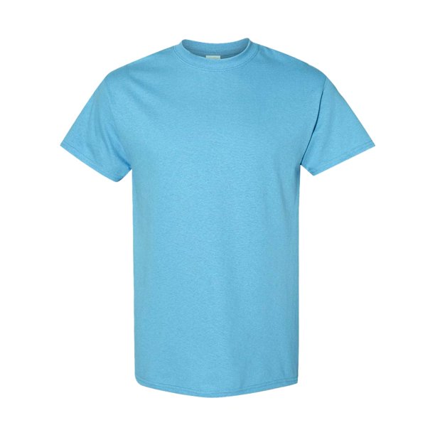 Gildan - Camiseta básica de manga corta Modelo Heavy Cotton para hombre - 100% algodón gordo (Paquete de 5) (Cielo) Gildan UTBC4807_sky