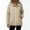 #Khaki, variant on DPTALR Women's Striped Lined Hooded Water Resistant Windbreaker Jacket,Black,Women's Plus Size L