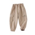 thumbnail image 5 of Boys Cargo Joggers Pants 2 Pack Elastic Waist Jogging Hiking Trousers Kids School Uniform Sweatpants 5-6T, 5 of 7