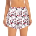thumbnail image 4 of Lsque Cherry Blossoms Printed Women's Running Shorts with Liner Pockets,Elastic Quick Dry Workout Athletic Gym Yoga Shorts,Womens High Waist Shorts-Medium, 4 of 9