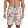 thumbnail image 2 of Daiia Passport Stamp Mens Woven Stretch Pajama Short,Short Pajama Pants-Medium, 2 of 9