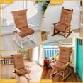 thumbnail image 5 of Millsilo 38" x 17" x 3" Indoor Tufted Rocking Chair Cushion & Seat Pad with Non-Slip Base & Secure Ties — Orange, 5 of 10